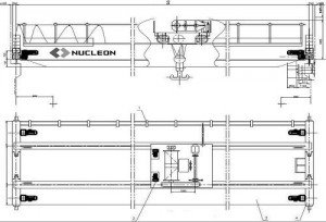 Double Girder Overhead Crane Drawing DWG