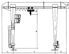 Single Girder Gantry Crane With Hoist