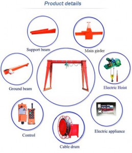 10tons Electric Traveling Gantry Crane