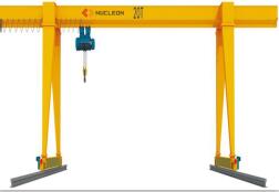 Single Girder Rail Mounted Gantry Crane with Cantilever